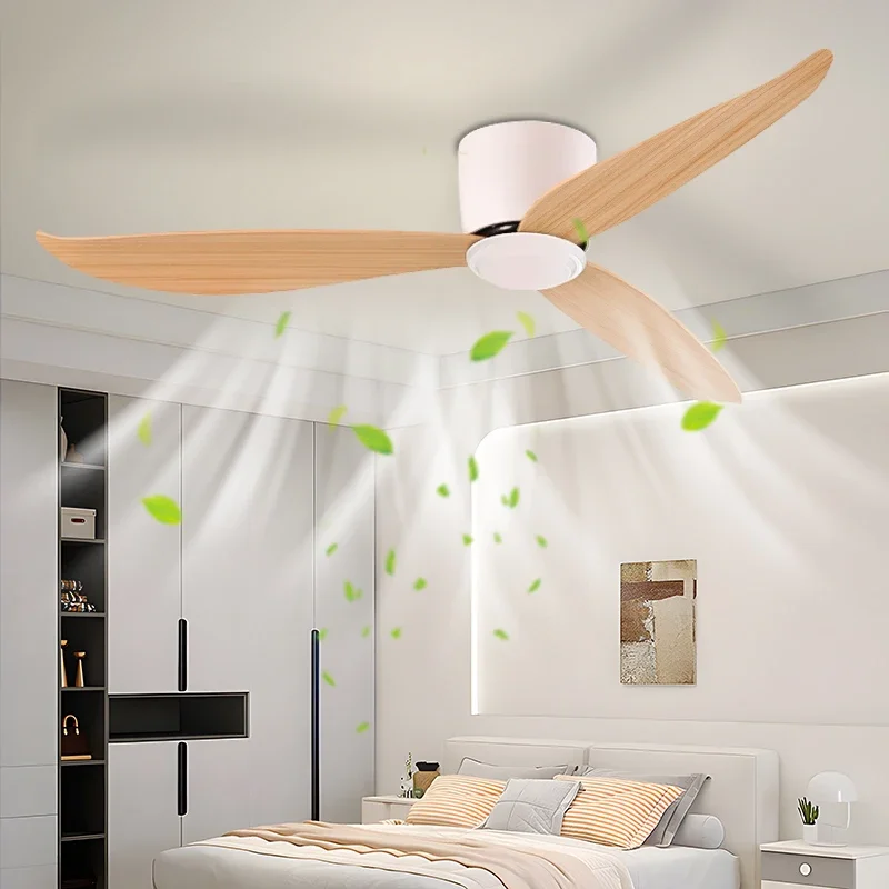Ceiling Fan Bedroom Dining Room Living Room Intelligent Remote Control 6-Speed Nordic Style Home No Light 110-220v