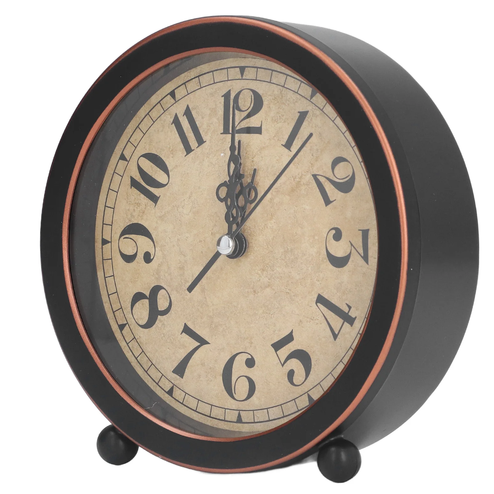 Desk Clock Retro Style Easy Identification Silent Ticking Nonradiative High Accuracy Battery Alarm Clock For Home Office