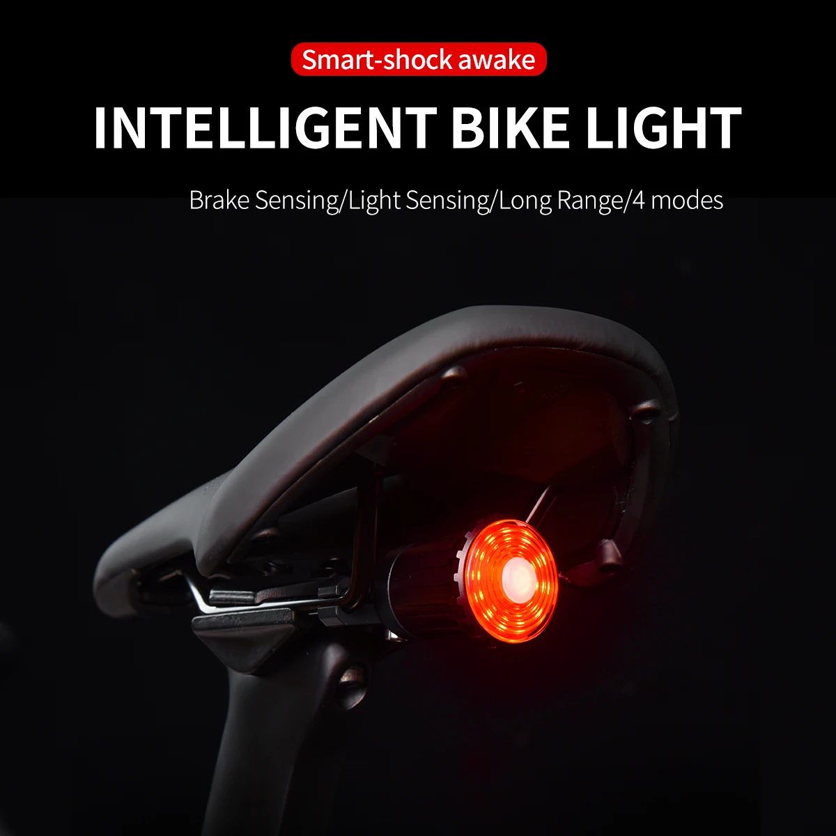 

Brake Alert Intelligent Bicycle Light Bike Lamp for Bike Saddle Rail Tail Light with multi modes of Flashing Ways Smart Light