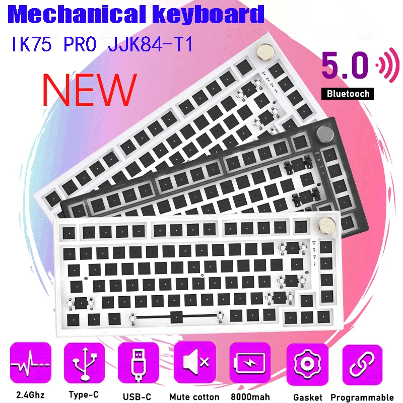 Feker Ik75 V3 Pro Jjk84 T1 3/1 Mode Qmk Via Mechanical Keyboard Rgb