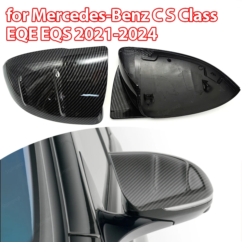 

Carbon Look S Class S480 S580 4Matic C S Class W206 W223 S680 Guard Replacement Mirror Cover for Mercedes-Benz EQE V295 EQS V297