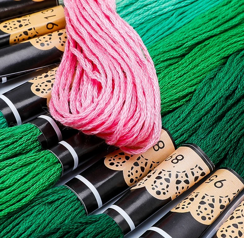 Embroidery Thread Cotton Sewing Skeins Craft Cross Stitch Floss Kit DIY Tools