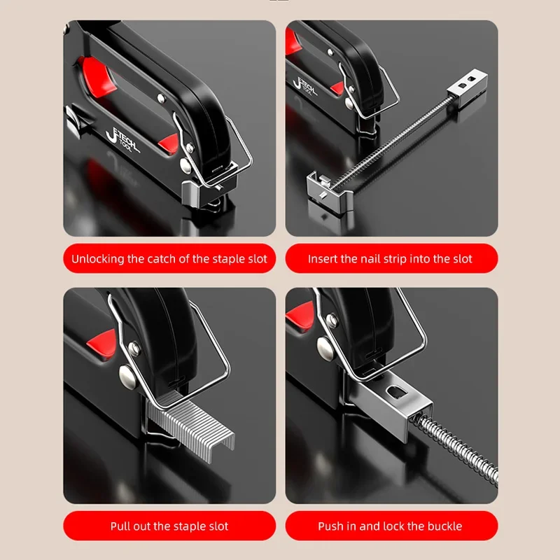 Nail Stapler 4 In 1 with 3000 Staples DIY Furniture Construction