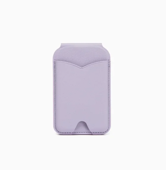 Magnetic Wallet Stand with Mirror and Adjustable Leather Kickstand Card Holder
