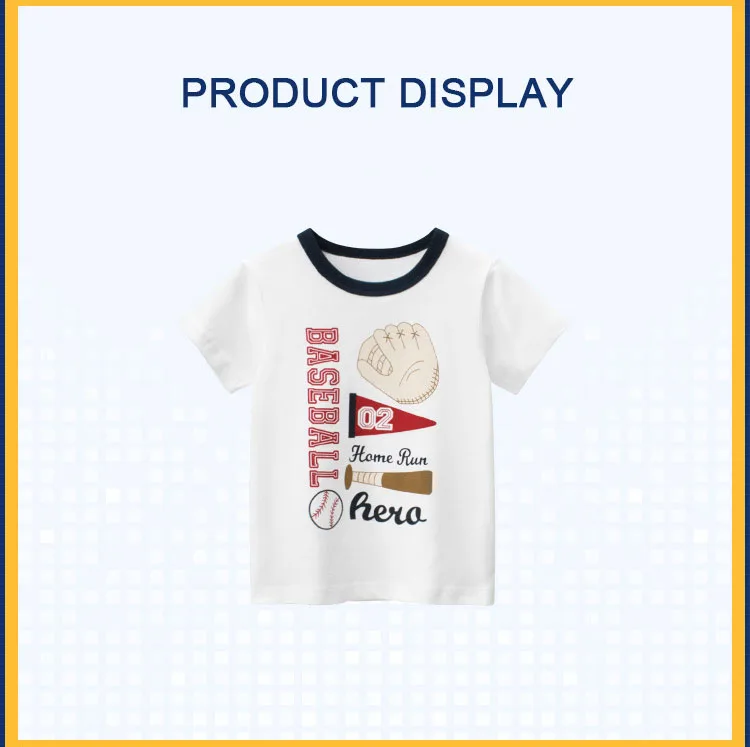 2-8T Summer Cotton Boys T Shirt Toddler Kid Baby Clothes Short Sleeve baseball TShirt Infant Top White Childrens Tee Outfits star wars t shirt