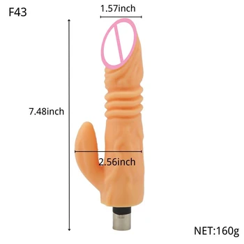 ROUGH BEAST 3XLR Sex Machine Dildo Attachment for Women Men Anal Butt Jelly Color Automatic Vibrator Thrusting Machine Accessory 6