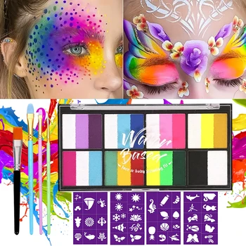 Face Paint Set With Stencils 1