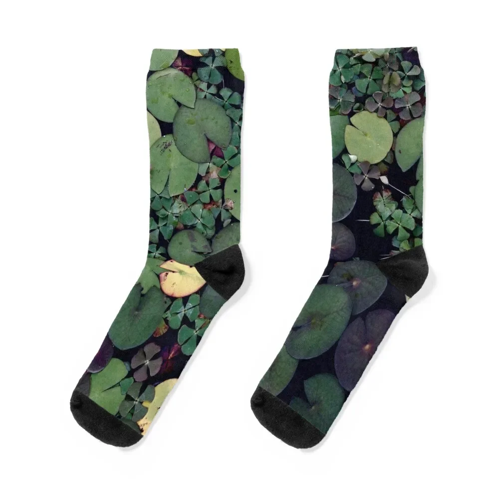 Lily Pads Socks Non-slip Christmas men cotton high quality Boy Socks Women's