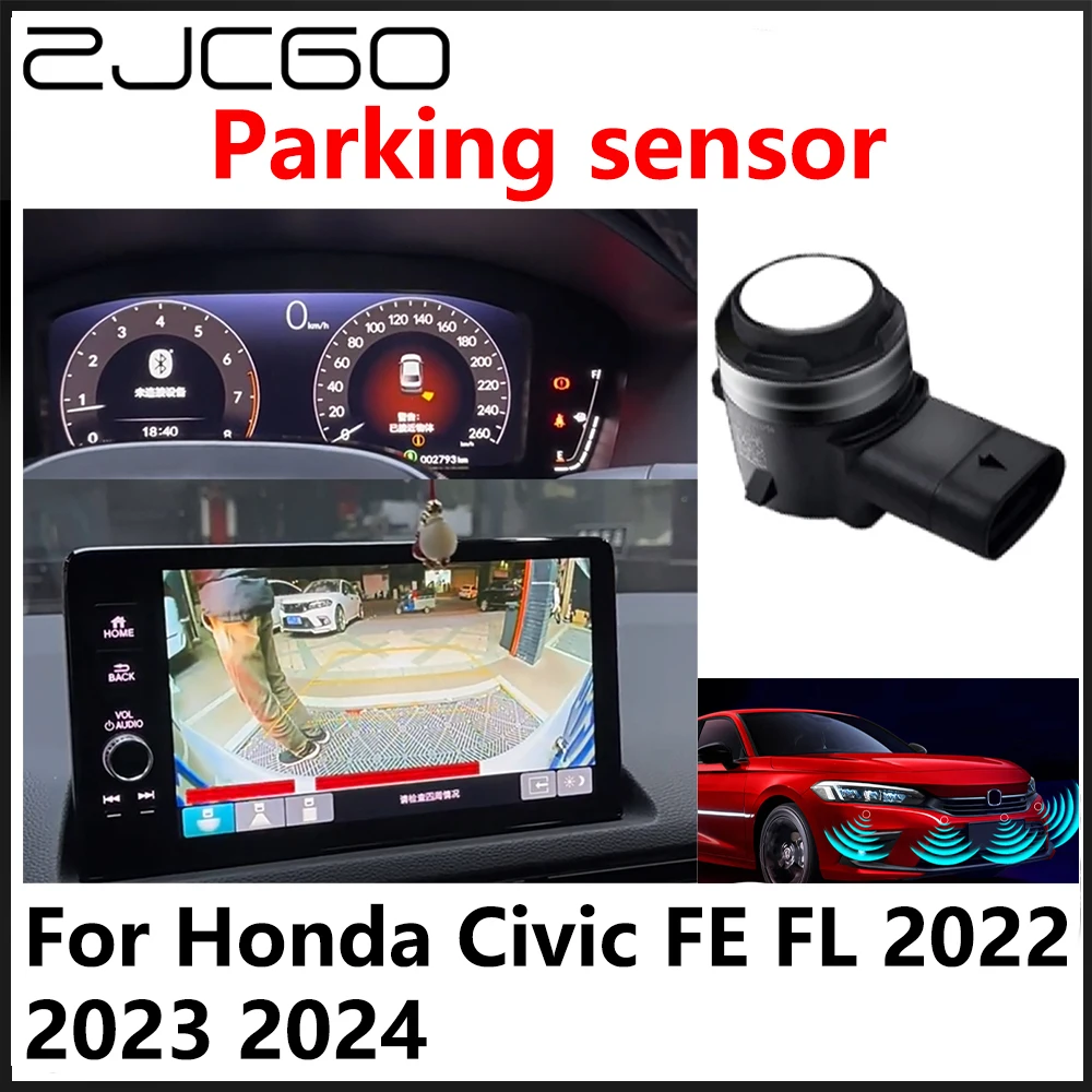 

ZJCGO OEM Front Rear Reverse Parking Sensor PDC Car Reversing AID System For Honda Civic FE FL 2022 2023 2024