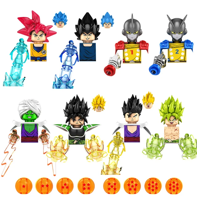 Anime Desenho Animado DBZ Mini Figuras Bloco Brinquedos Goku Vegeta Dragão  Bola Plástica - Escorrega o Preço