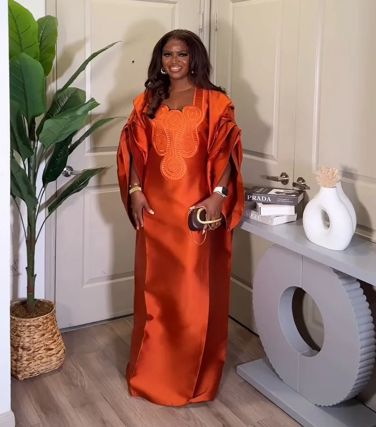 2025 African Dresses for Women Traditional Africa Clothing Dashiki Ankara Outfits Gown Abayas Robe Muslim Kaftan Maxi Long Dress 6