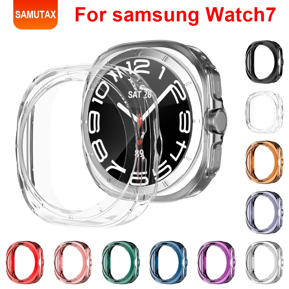 Full Case for Samsung Galaxy Watch 7 Ultra 47MM TPU Hollow Bumper Shell Frame Protector Case for Galaxy Watch 7 Accessorie