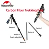 Naturehike 5-Section Trekking Pole Carbon Fiber Aluminum Alloy Folding Teleskopic Ultralight Walking Stick Hiking Climbing Stick 1