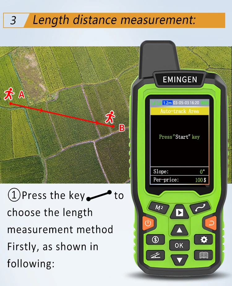Heipoe EM90 HIGH PREGISION Handheld GPS Land surveying instruments Multi functio