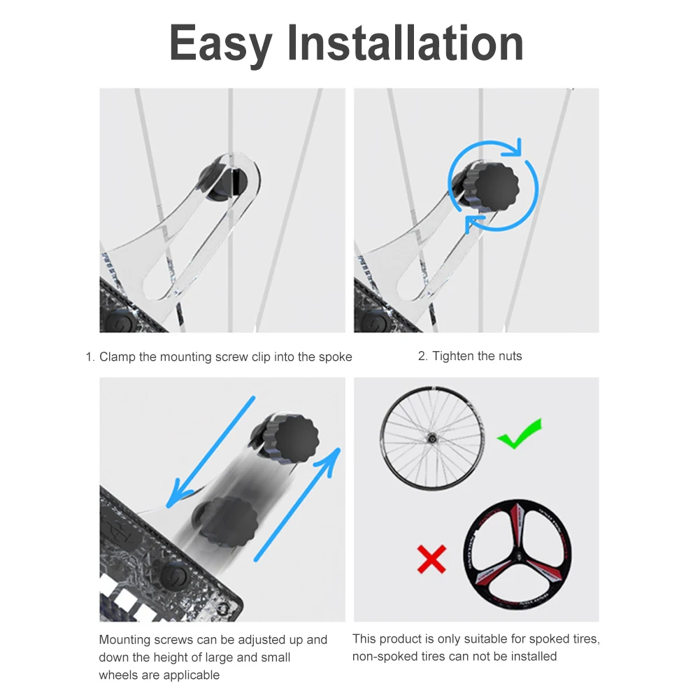 Solar LED Bicycle Spoke Light USB Rechargeable Bike Tire Safety Light Smart Sensing Cycling Tire Lights for Cycling Decoration