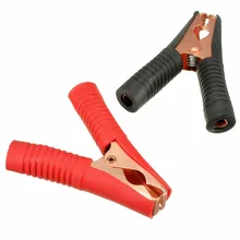 

2Pcs Car Alligator Clips Crocodile Clip Battery Test Clamps 100A Red Black Alligator Clip For Battery Chargers Voltage Testers