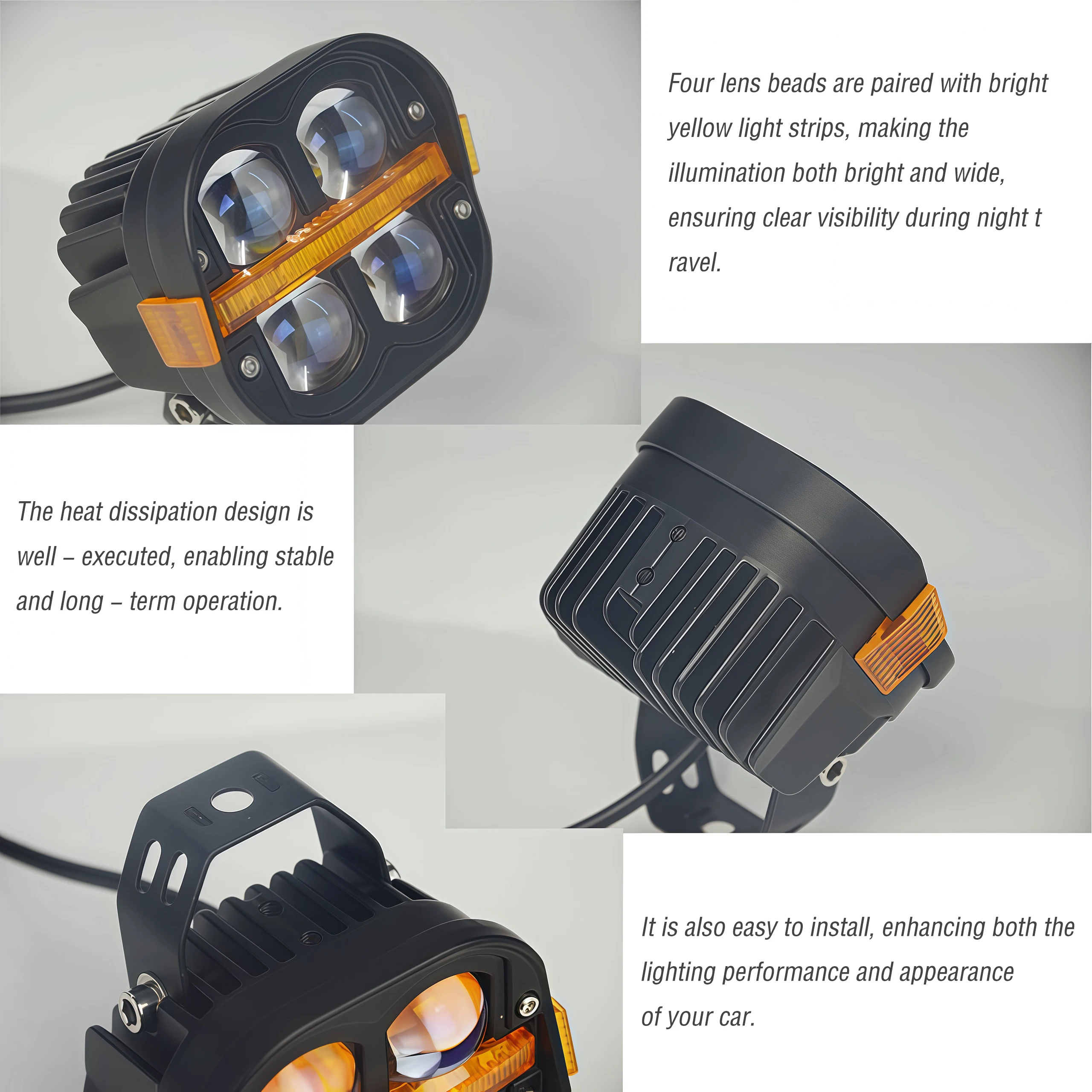 รูปสินค้า ไฟสปอตไลท์ LED 4 นิ้ว สำหรับรถมอเตอร์ไซค์และ SUV