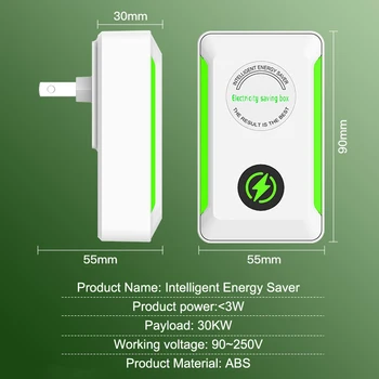 For Cost Reducing Office Home Portable Electricity Saving Box Electric Energy Saver Smart Power Saver US/EU Plug Socket Adapter 1