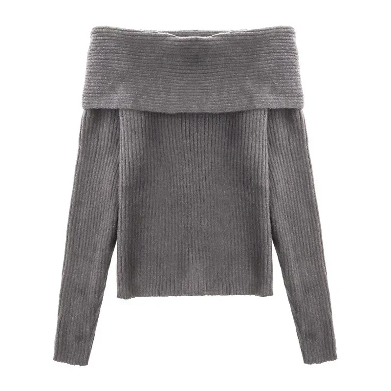 سترة نسائية مكشوفة الأكتاف للخريف والشتاء على المو...