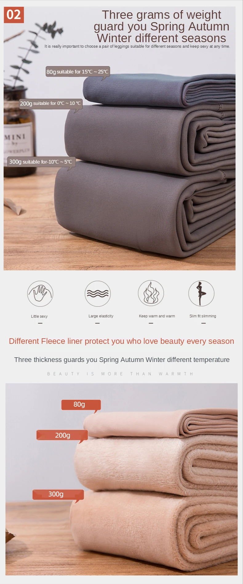 Description Picture 6 of itemWinter Pantyhose Women Warm Fleece Tights Tights High Waist Thick Fleece Pantyhose Stretchy Thermal Translucent Stockings Woman