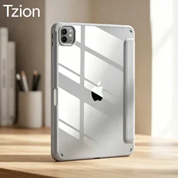 Enhanced Tablet Case with Flip Smart Cover - iPad (A16) 11th 10th (YKL - Light Gray)
