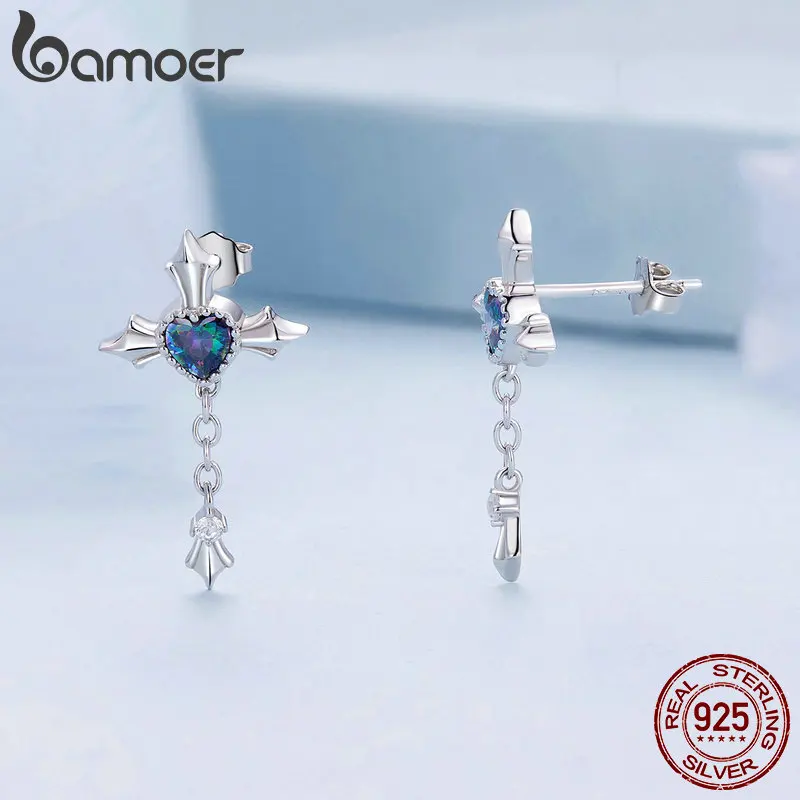 Bamoer 925 Sterling Silver Heart Bow Hypoallergenic Earrings Studs For  Women Girl Birthday Plating Party Jewelry Christmas Gift - AliExpress