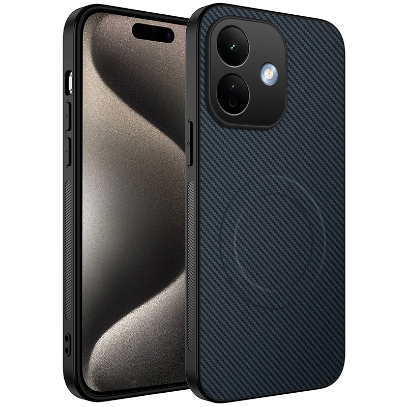 Deluxe Carbon Fiber Textured Frosted Magnetic Phone Case