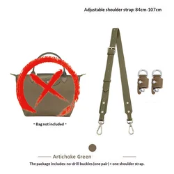 Elegant Leather Adjustable Crossbody Shoulder Strap in Terra Mocha for Bag not include (Artichoke Green Set)