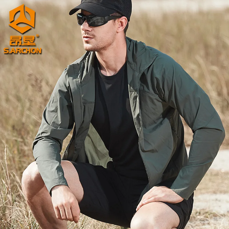

Summer Outdoor Sunscreen Clothing For Men's Ultra Thin, Breathable, Quick-drying Skin Clothing, Uv Resistant Windbreaker Coat