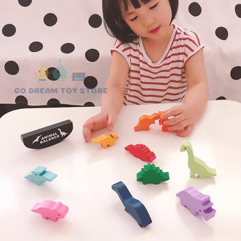Wooden Dinosaur Balance Stacking Toy 4
