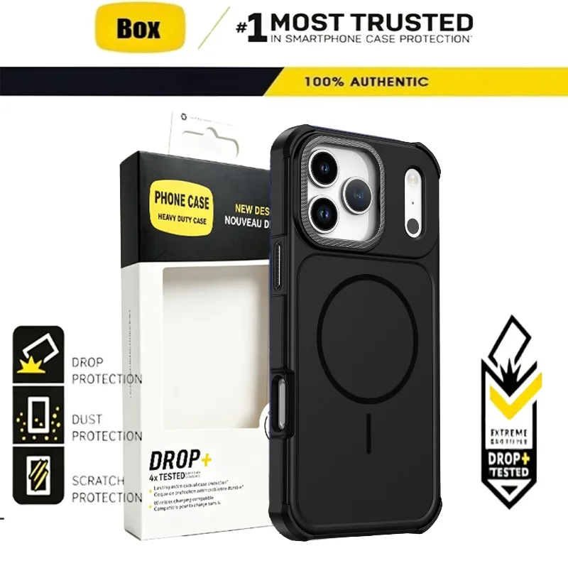 Heavy Duty Shockproof Magnetic Case with Airbag Protection & Magsafe Charging Compatibility