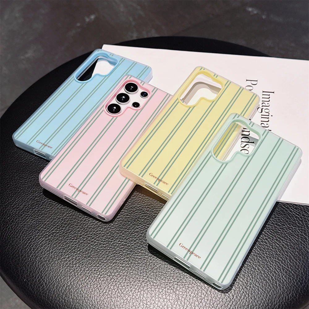 Minimalist Stripes Color Blocking TPU Phone Case