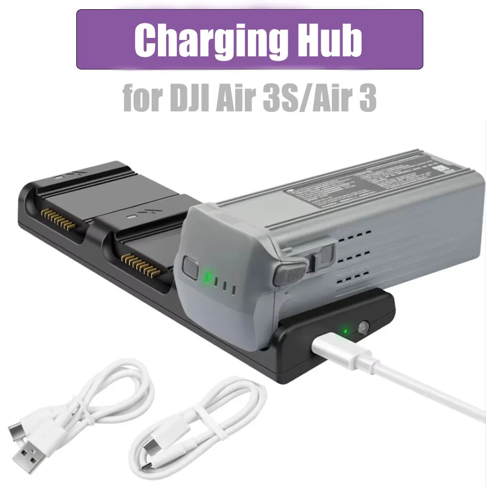 Hub de charge 3 en 1 pour DJI Air 3S - Charge rapide 65W