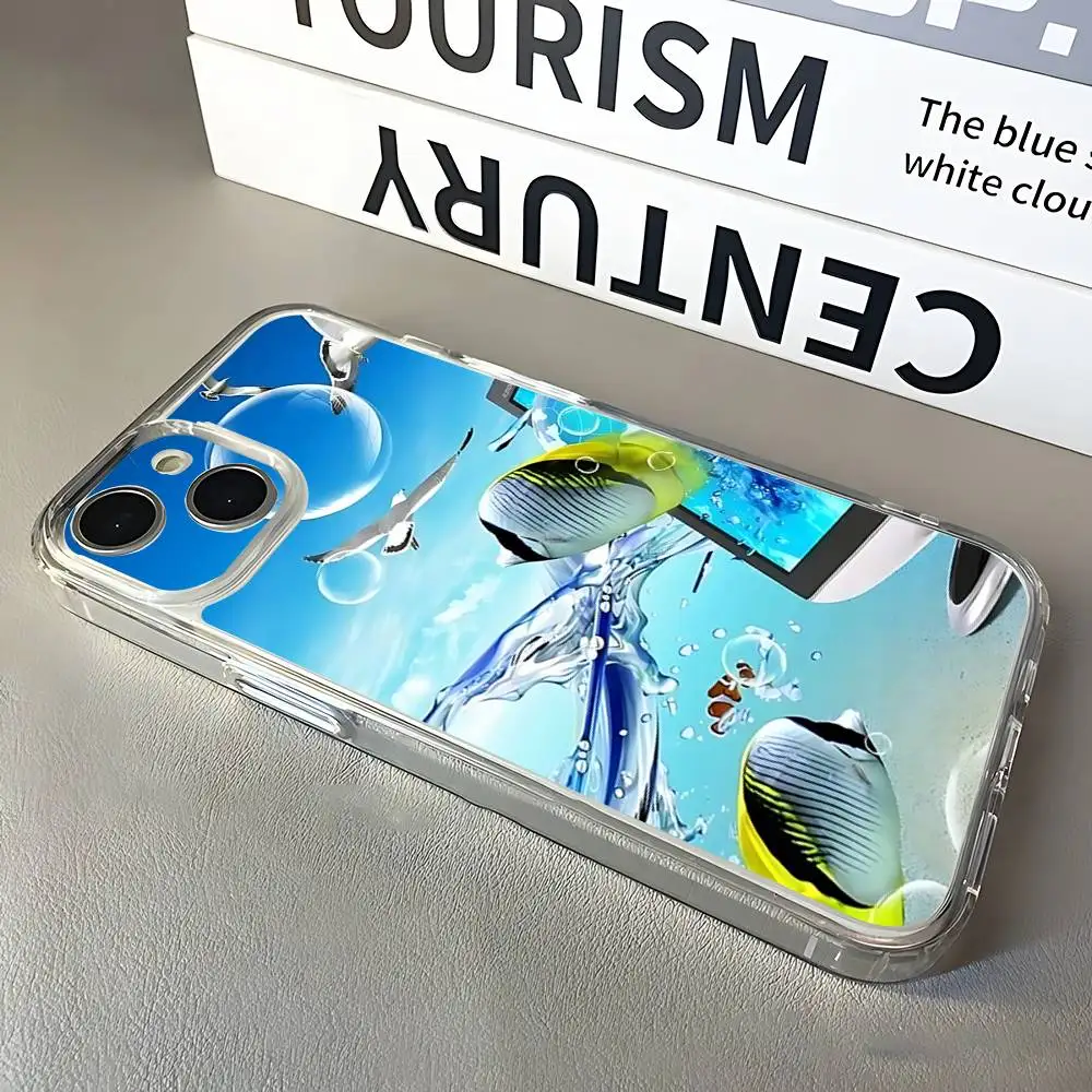 Frutiger Aero Transparent Soft Phone Case