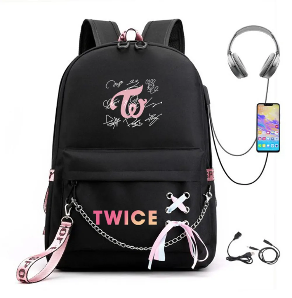 Kpop Twice 배낭 학교 가방, 여행 가방, TZUYU SANA MINA JIHYO NAYEON MOMO, 다현, 정연, 채영