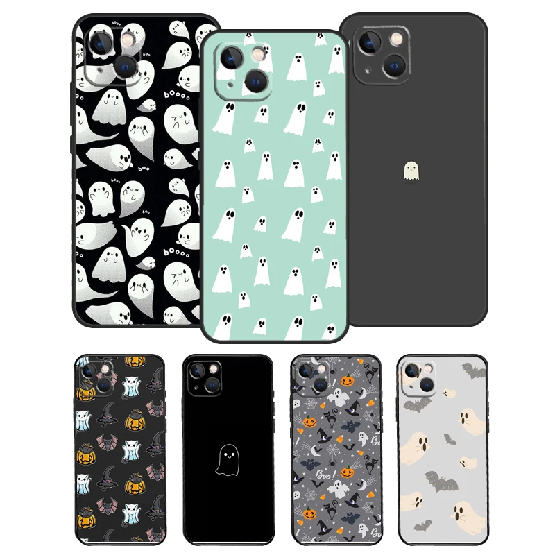 Charming Halloween Ghost Bat Design Protective Phone Case