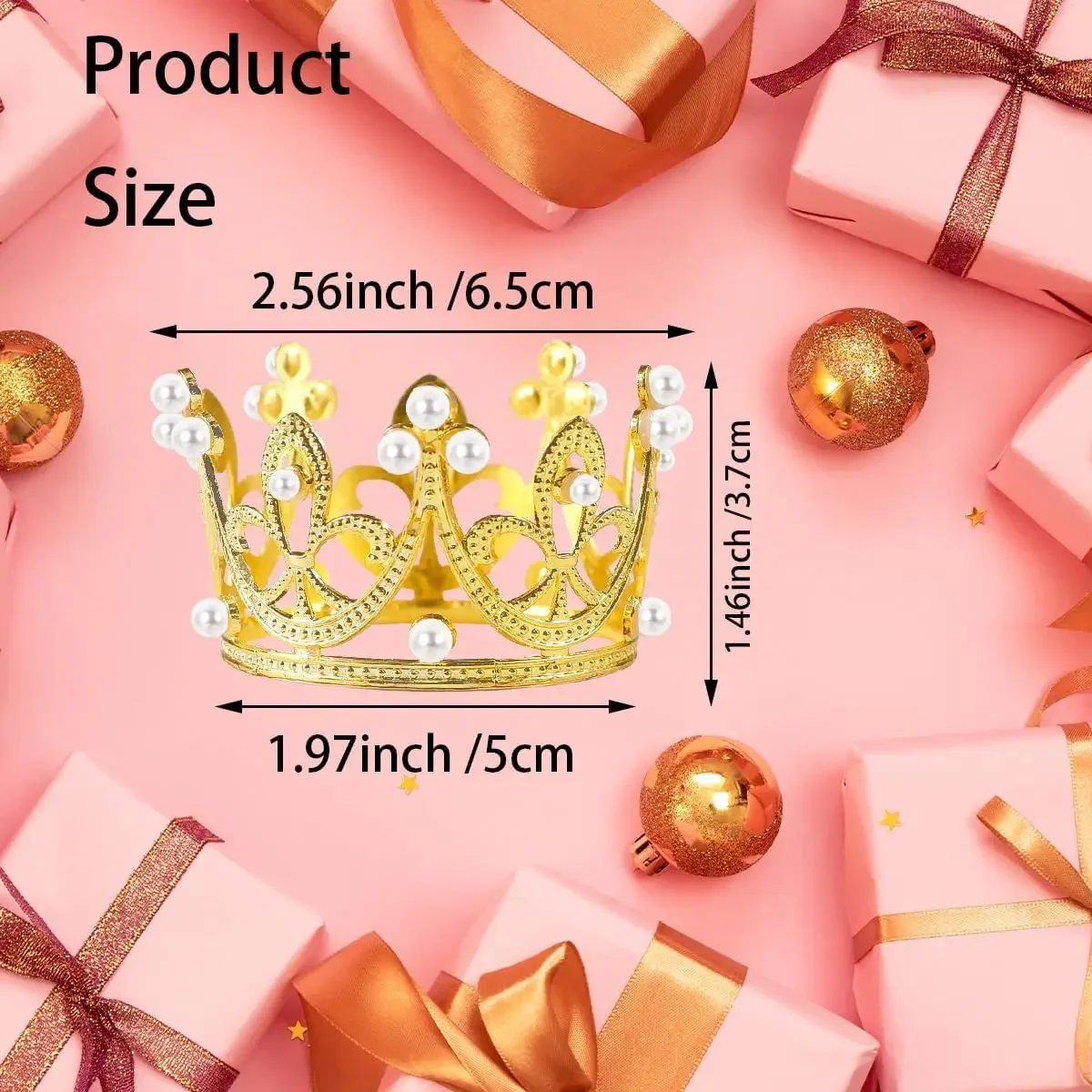 5/25Pcs Mini Golden Plastic Crowns for Craft Decoration, Cake Decor, Princess Queen Cro... - SKU PCCD1557 - UGI Packaging