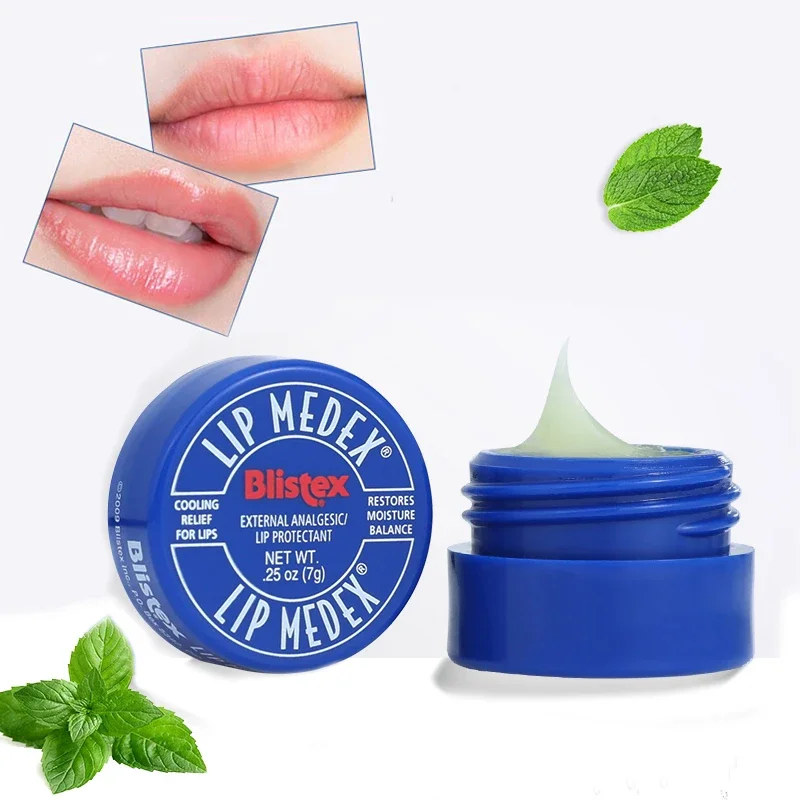 Blistex Medicate Moisturizing Repair Lip Balm Blue Tank Colorless Lip Cream Mask Care Skin care