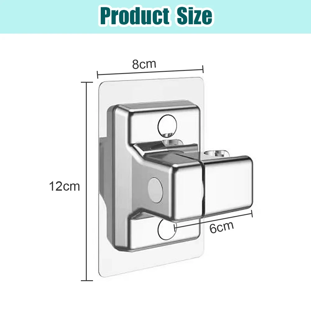 Showerhead Holder Adjustable Wall Mounted Self-Adhesive Handheld Bathroom Fixture
