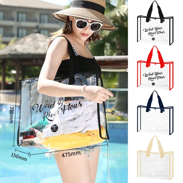 Fashion PVC Jelly Bag Women Transparent Handbag Summer Beach Clear Shoulder  Bags Crossbody Bags - AliExpress