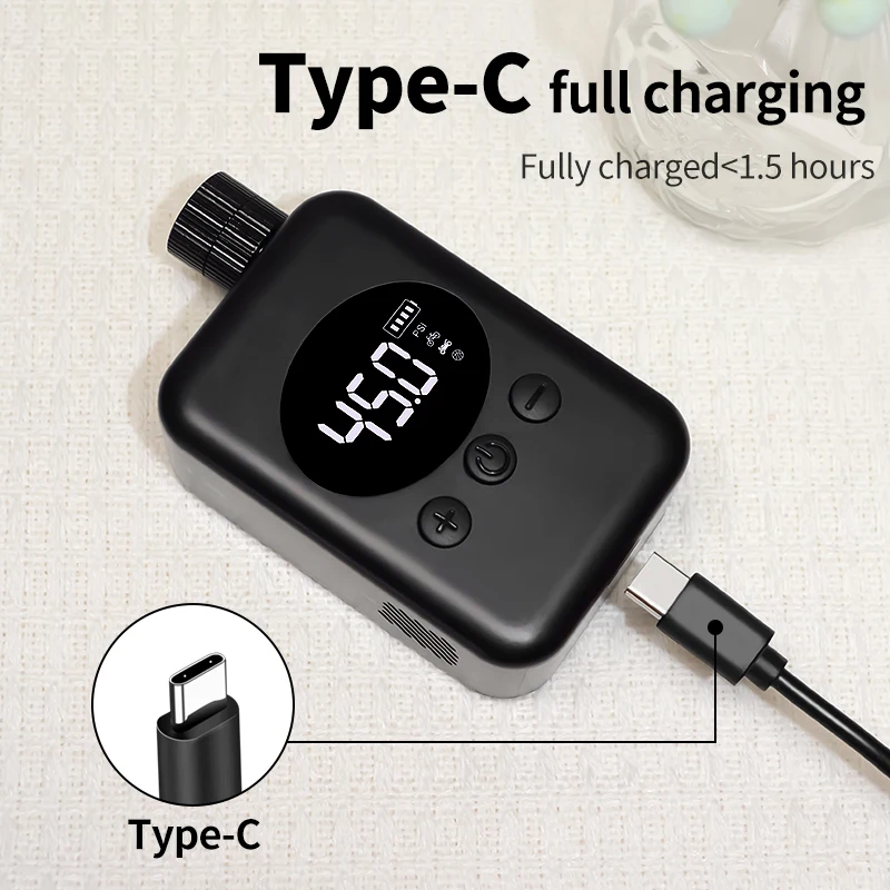 Motocycle Pump Mini Rechargeable Air Pump Tire Inflator Portable Compressor Digital Display Inflator For Motocycle Bicycle Balls