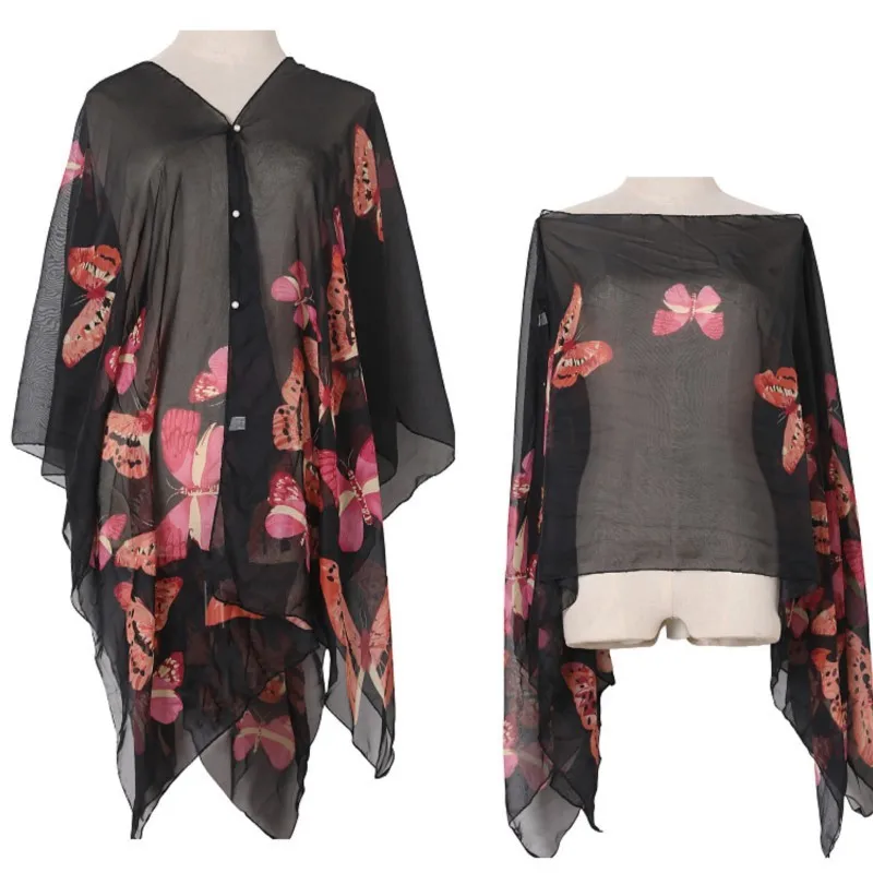 Sun Protection Shawl Summer Poncho Ponchos Women Bikini Cover