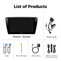 Ainavi-Autoradio Android Auto Carplay sans fil, WiFi, DSP, BT, Skoda Octavia 3, limitation 2014, 2015, 2016, 2017, 2018 2