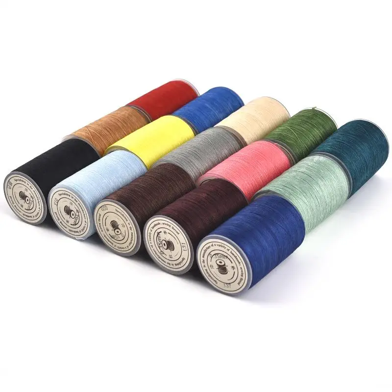 Description Picture 2 of item0.35mm*160m Thickness Waxed Thread For Leather Waxed Cord For Diy Handicraft Tool Hand Stitching Thread Flat Waxed Sewing Line
