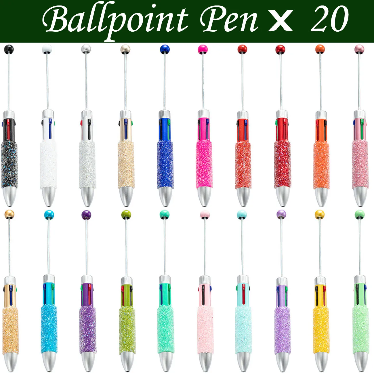 

Новинка, шариковая ручка 4 в 1 со стразами, ручка «сделай сам», ручка ручной работы, шариковые ручки, подарки для студентов, школ и офисов, 20 шт.