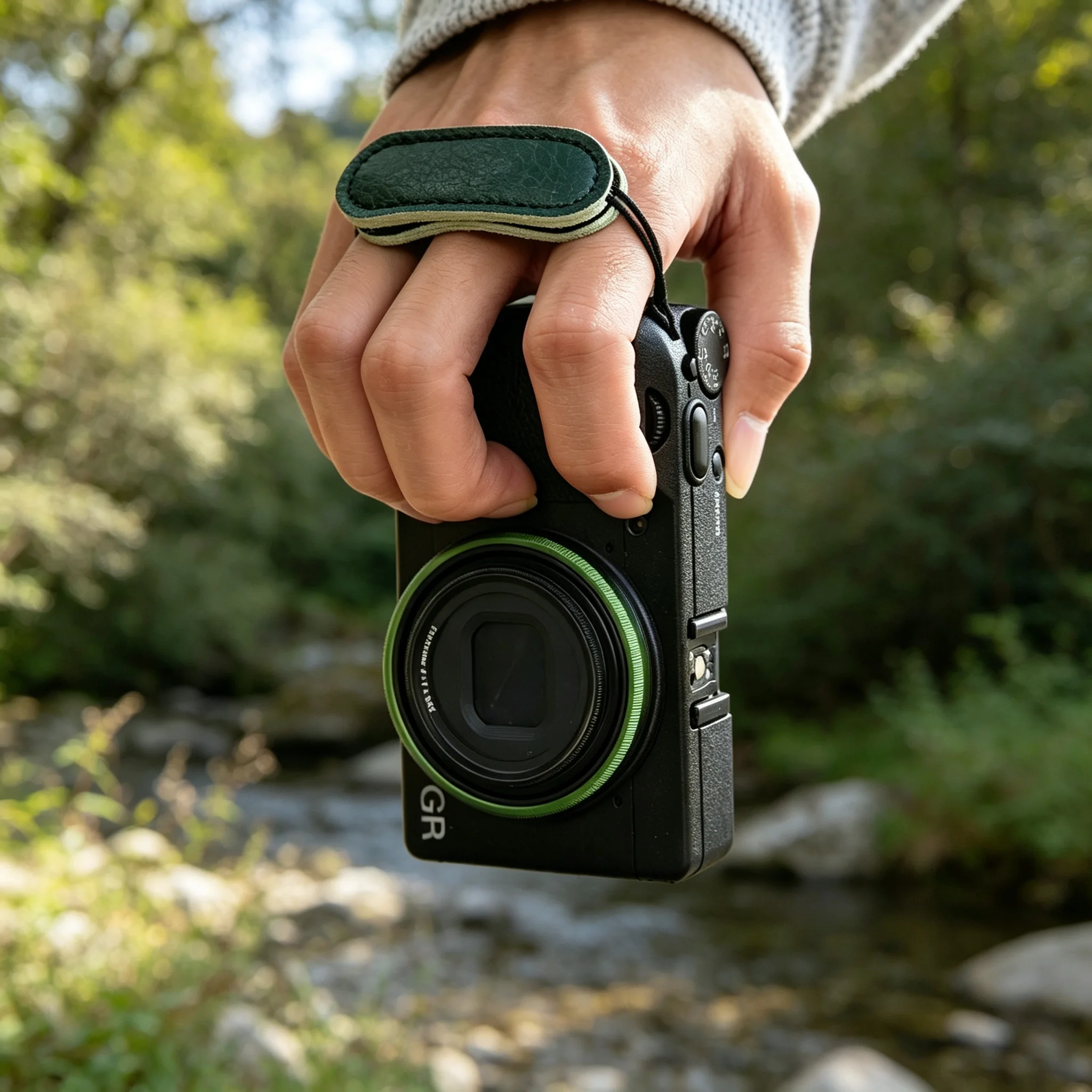 Ricoh GR3 GR3X GR4 GR2 카메라 핸드 그립 안티 드롭 끈 액세서리 용 가죽 핑거 루프 손목 스트랩