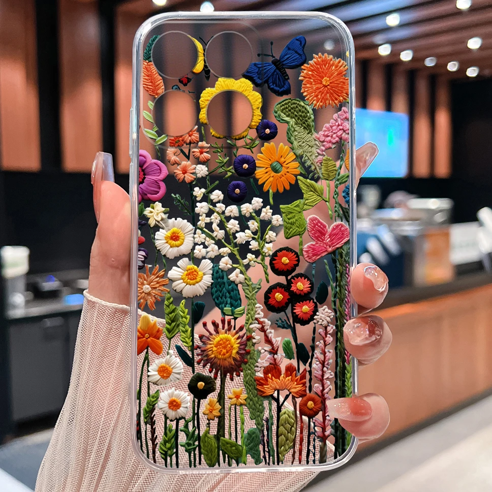 Lovely Animal Cartoon Soft TPU Transparent Silicone Phone Case -