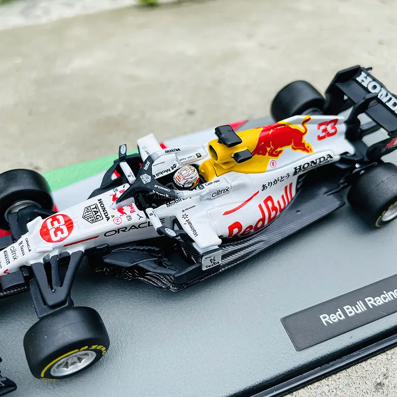 Bburago 1:43 2021 F1 Red Bull Racing RB16B 33# Max Verstappen Turkey Special Livery Racing Die Cast Model Alloy Car Toy