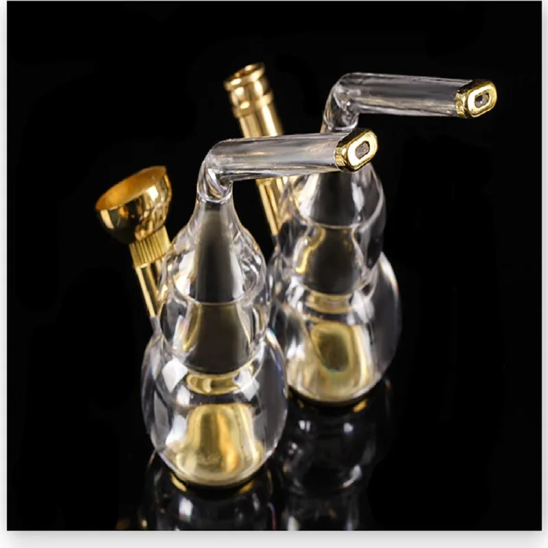 Acrylic Cigarette Tobacco Smoking Pipe With 8MM/19MM Brass Bowl Mini Shisha Hookah Water Pipe Bottle Filter Smoking kit smoking accessories tobacco pipe tobacco smoking accessories herb smoking pipe smoking pipe