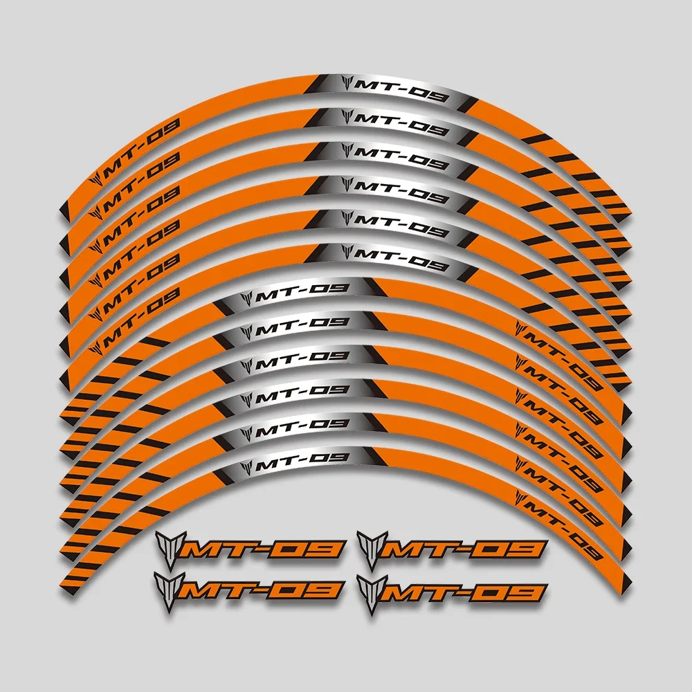 

Мотоциклетные аксессуары, 17-дюймовые наклейки на обод, ступица колеса, светоотражающие полосы, наклейки, лента в комплекте для YAMAHA MT-09 MT09 mt 09 2021